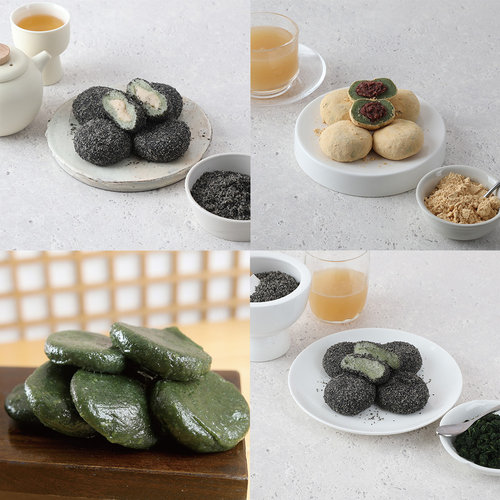 [고수록]저당 영양찰떡 3종 60개(영양찰떡2봉+쑥찰떡2봉+호박찰떡2봉, 총 6봉)