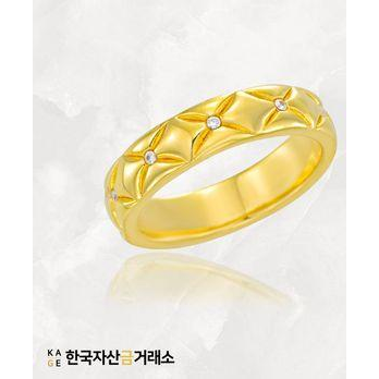 [한국자산금거래소] KAGE 18K 퀼팅 볼륨반지
