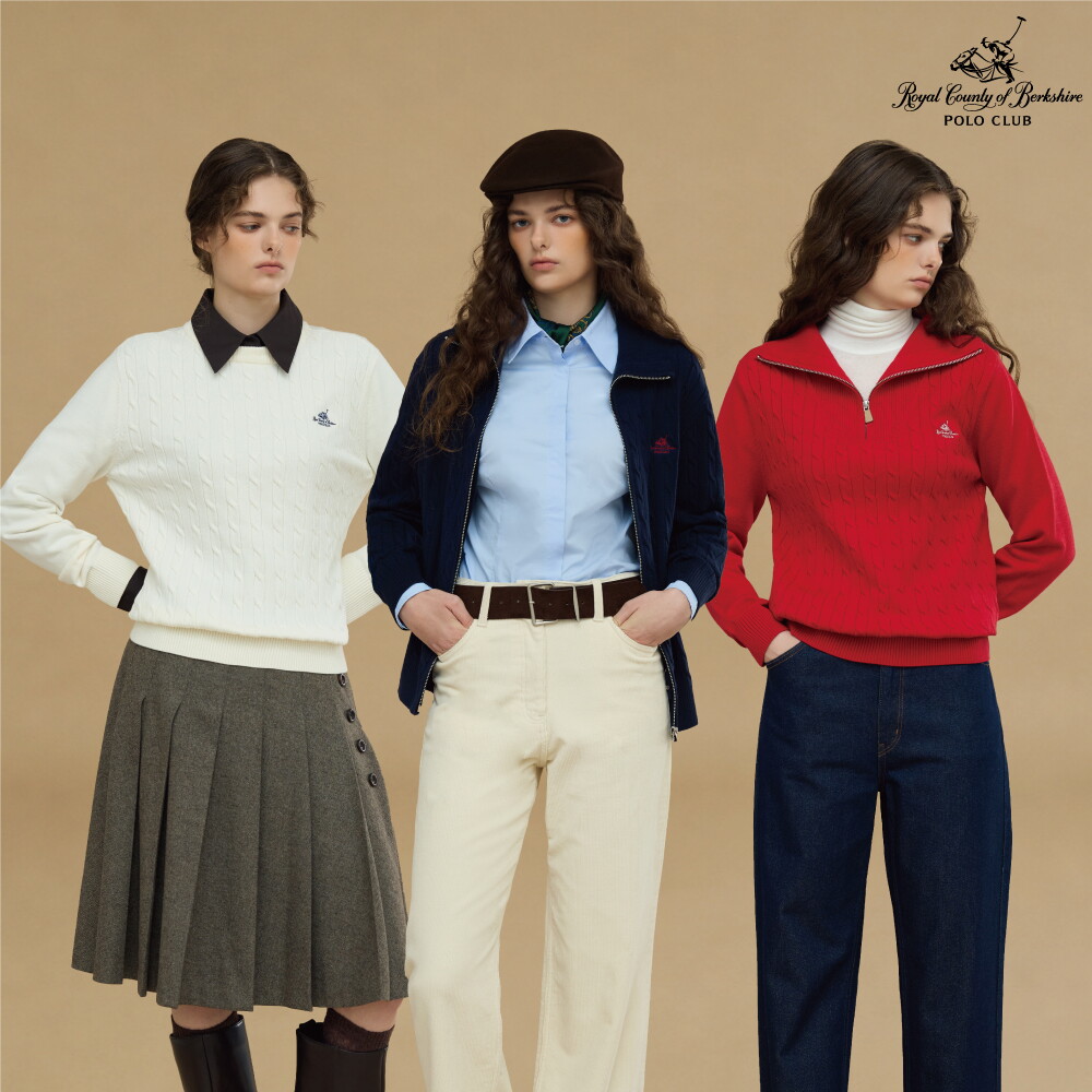 (B) RCB POLO CLUB 26FW  여성 케이블 니트 3종 (R633W)