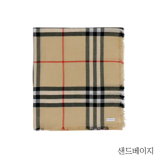 버버리 체크 라이트 울 스카프