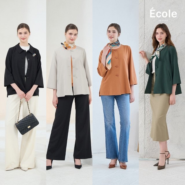 (매장판매동일) 26FW 에꼴드파리 자켓 2종+브로치+스카프 