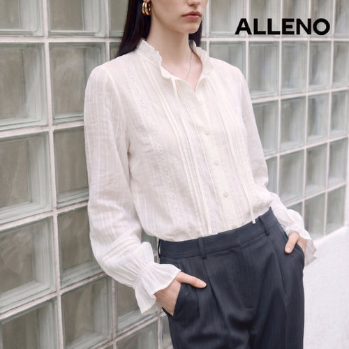 [알렌오] [ALLENO] 26FW 프릴 블라우스