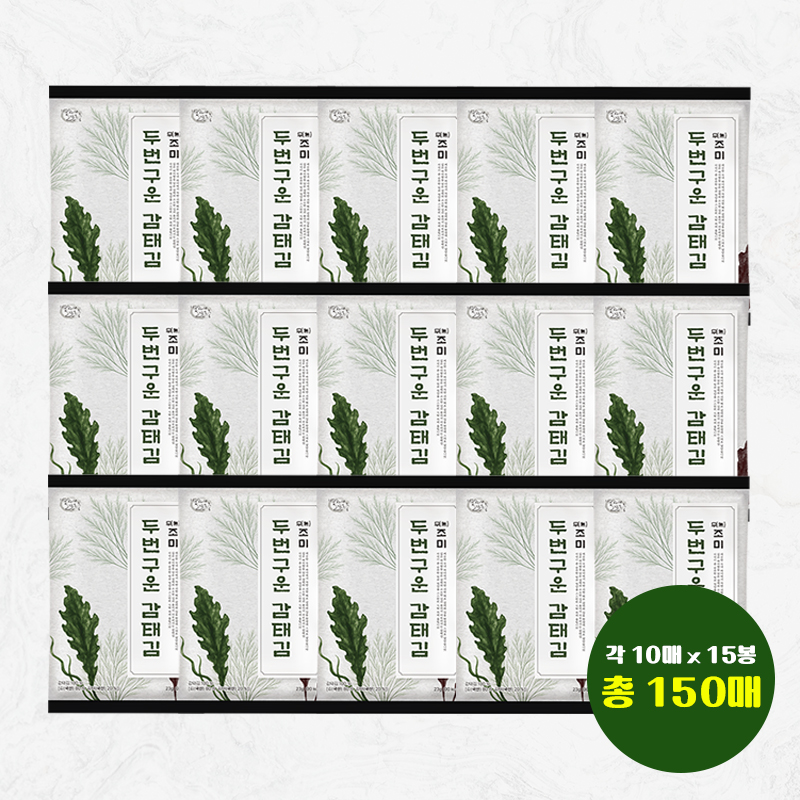 [방송에서만 3봉 더] 무조미 두번 구운 감태김 10매(23g) x 15봉 / 총 150매(345g)