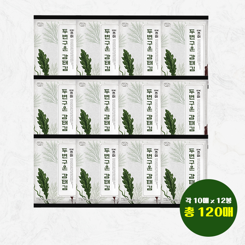 [밥상 위의 오일장] 무조미 두번 구운 감태김 10매(23g) x 12봉 / 총 120매(276g)