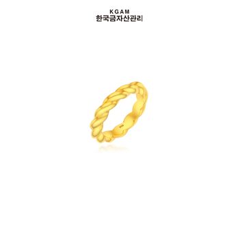[한국금자산관리] KGAM 24K 순금 웨이브반지
