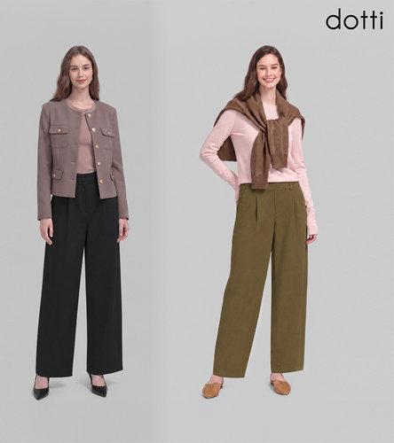 [도티] 26FW 여성 커브드 팬츠 2종