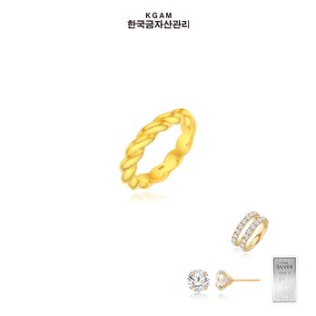 (방송에서만)[한국금자산관리] KGAM 24K 순금 웨이브반지+추가