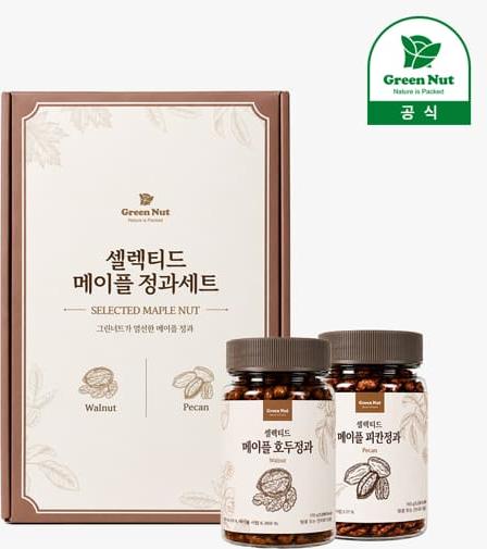 [단품] 셀렉티드 메이플 정과세트 1박스 (호두2+피칸2)