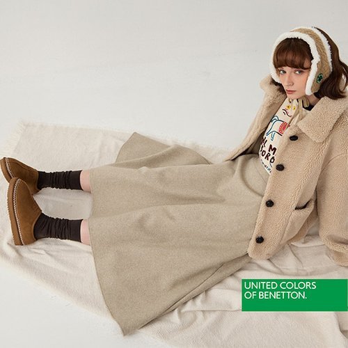 [베네통] BENETTON 천연가죽 양털 스니커즈 (남여공용) 2