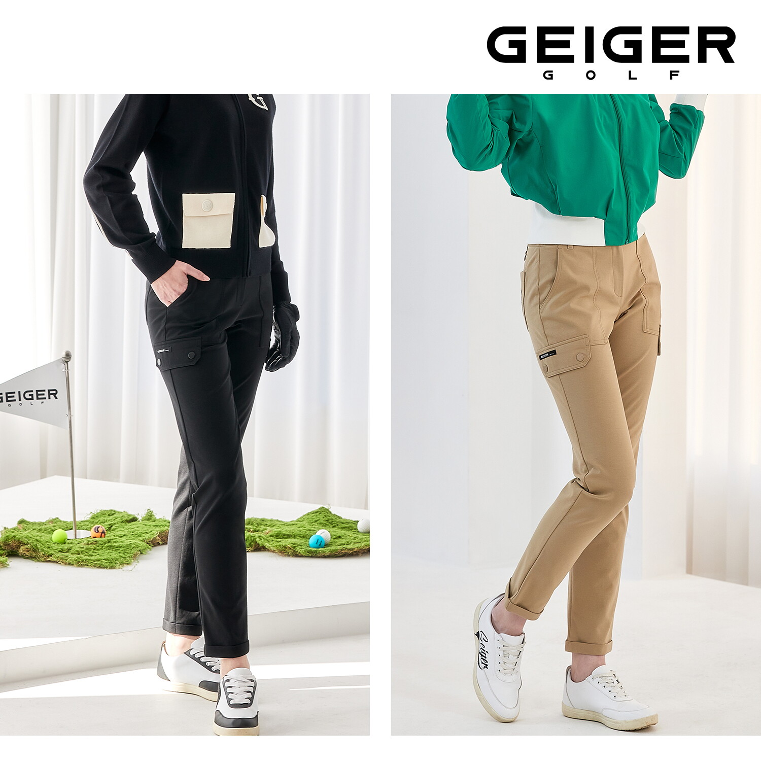 ○[론칭가 139,000원] 가이거골프 여성 STYLE M 롤업 팬츠