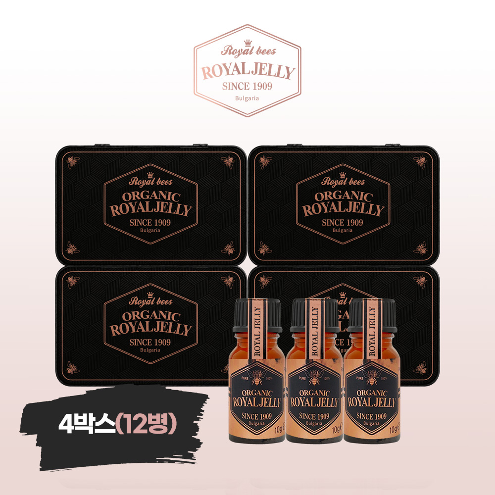 100%유기농 불가리아 생 로얄젤리 4박스
