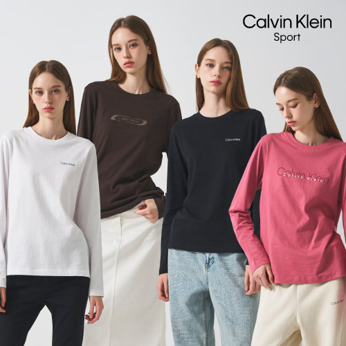 [Calvin Klein Sport] 26FW 여성 라운드넥 긴팔 티셔츠 4종