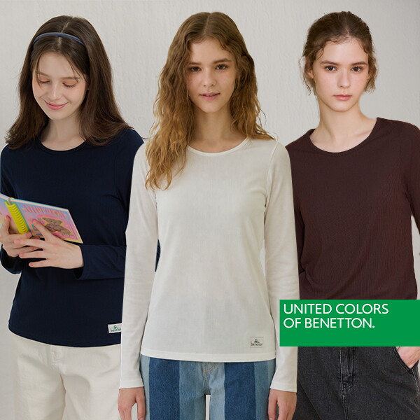 ○베네통 BENETTON 롱슬리브 브라탑 3종