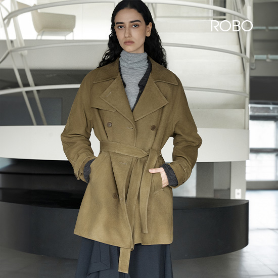 [미리주문 10%] 26FW 스웨이드 더블 하프 트렌치코트