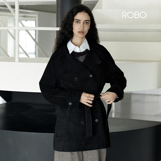 [미리주문 10%] 26FW 스웨이드 더블 하프 트렌치코트 2