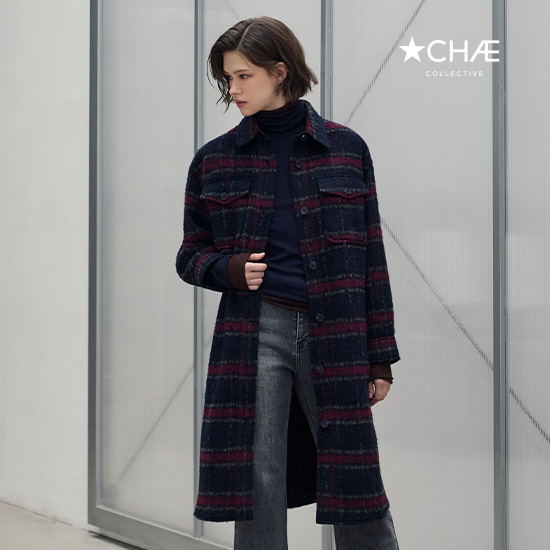 [최초가239,000원] 25FW 알파카 체크코트 2
