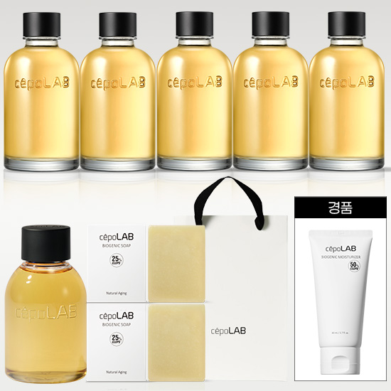 [T방송/소이현패키지] 바이오제닉 에센스 155ml 5병+100ml 1병+솝 2개+쇼핑백 1개
