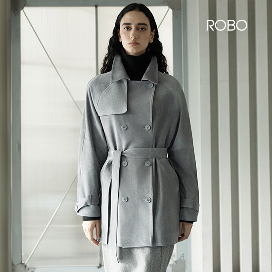 [미리주문 10%] 26FW 스웨이드 더블 하프 트렌치코트 3