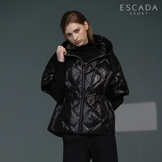 [상시가 419,000원]에스카다스포츠 26FW 엠블럼 퀼티트 케이프 다운 4