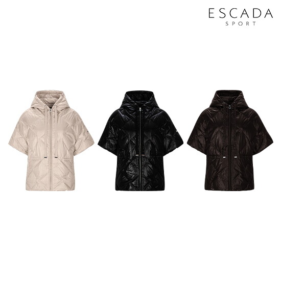 [상시가 419,000원]에스카다스포츠 26FW 엠블럼 퀼티트 케이프 다운 2