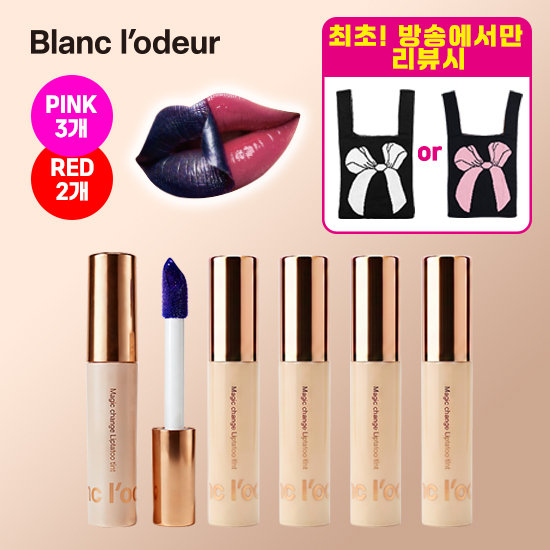 최신상 블랑로더 립타투 정서경패키지 (핑크3개 / 레드2개) + 리뷰시 니트백 1종 더