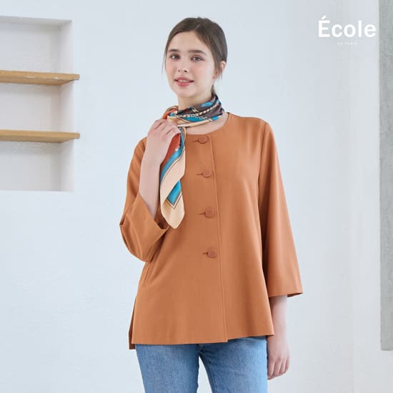 [Ecole de Paris] 에꼴드파리 26FW 스카프 브로치 자켓 2종 (자켓+스카프) 4
