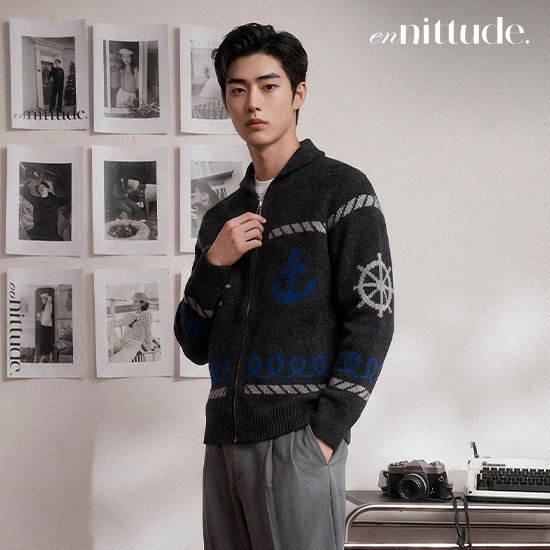 엔니튜드 26FW 울 코위찬 집업 니트 재킷 남성용 3