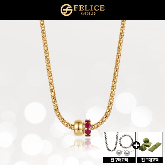 ○ 18K GOLD 라보엠 목걸이 + 멀티펄 3종세트 3