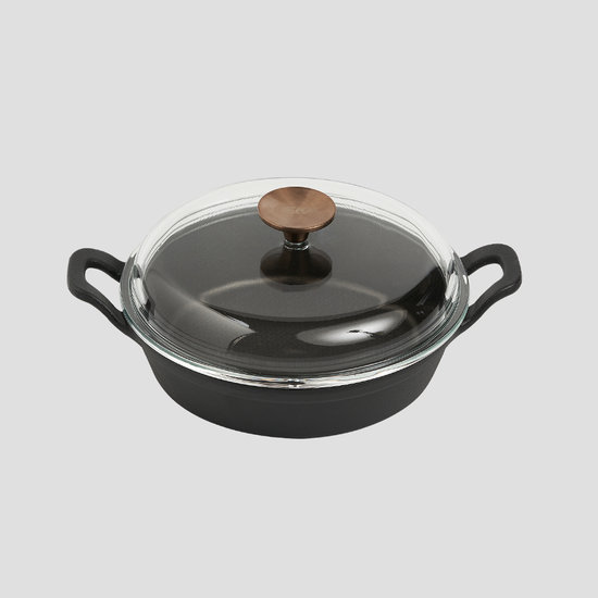 베카 시즈닝 무쇠 22cm 스테이크팬  + 유리뚜껑 4