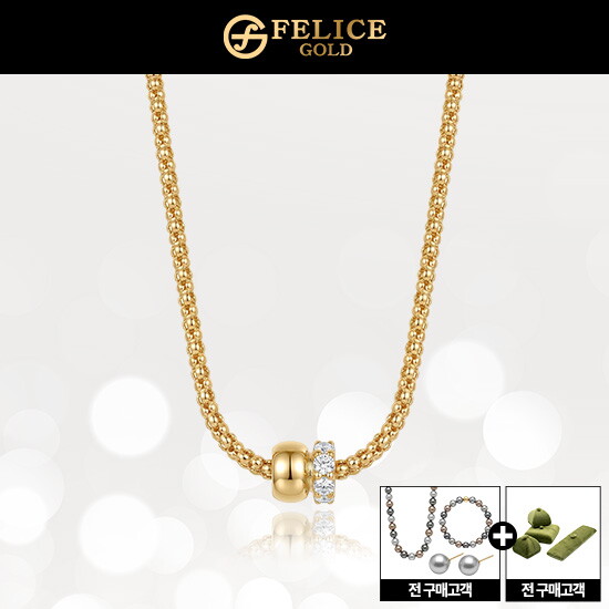 ○ 18K GOLD 라보엠 목걸이 + 멀티펄 3종세트 2