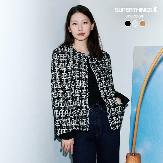 [바이브리짓X슈퍼띵스] 26FW 펄 트위드 자켓