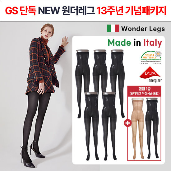 GS단독 [올블랙] 원더레그 반투명압박스타킹 블랙5종+랜덤1종