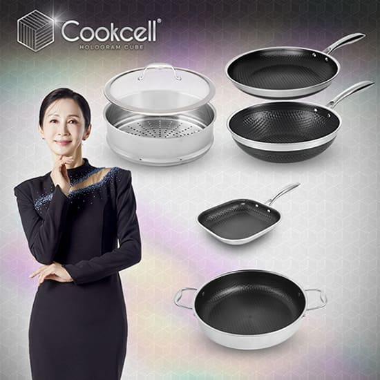[추석전배송가능 마지막방송] 쿡셀 IH 통3중 홀로그램 스텐팬 풀세트