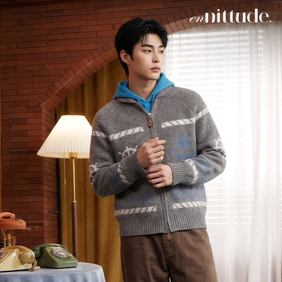 엔니튜드 26FW 울 코위찬 집업 니트 재킷 남성용 2