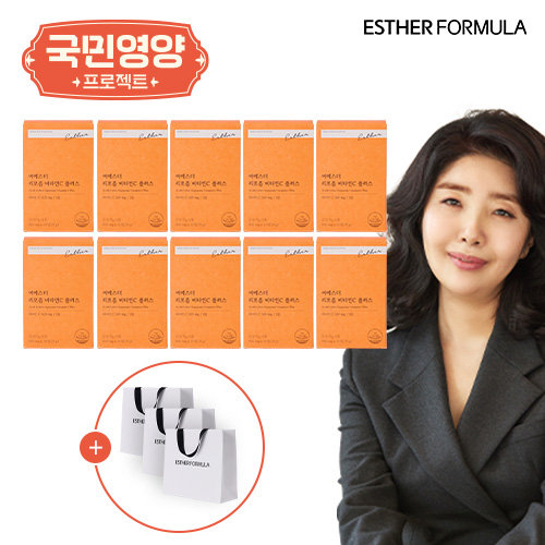 [국민영양] 여에스더 리포좀 비타민C 10박스 +  쇼핑백 3장