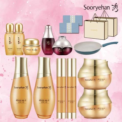 [추석특집] 수려한 발효효윤 진 기초세트 (기초11종+프라이팬1개+쇼핑백2매+용돈봉투2매)