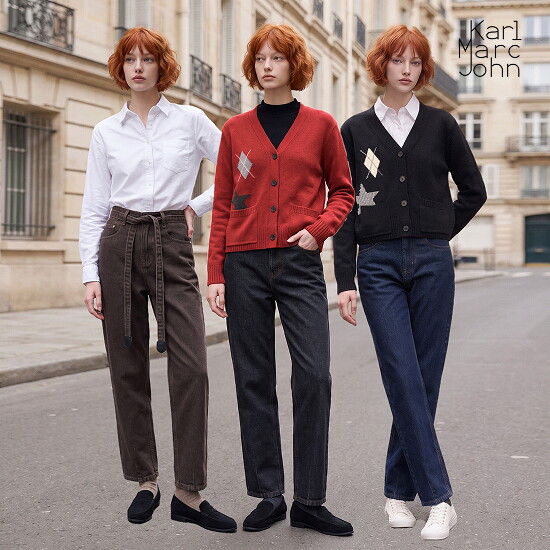 ○칼마크존 26FW 여성 기모 데님팬츠 1종