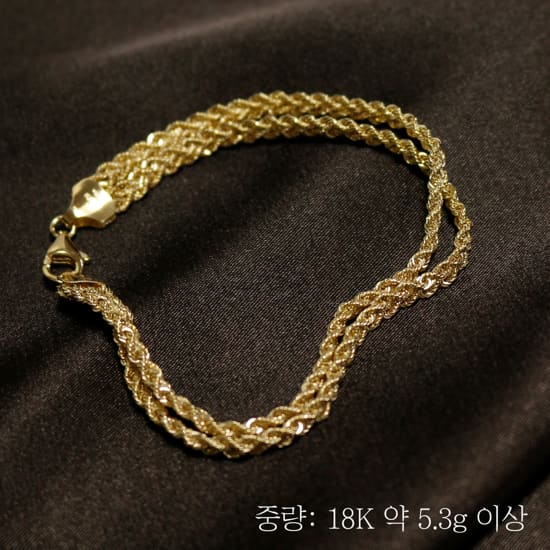 {우노아레} 18K 두줄 헤스티아(Hestia) 팔찌 4