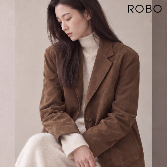 로보 26FW 스웨이드 테일러드 하프 재킷 4