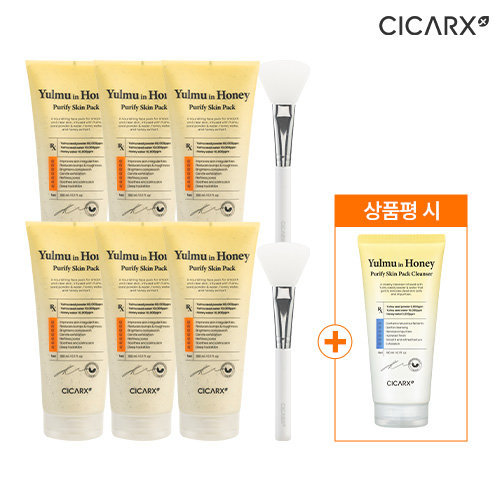 [시카알엑스] [최다구성 더블] 율무팩 180ML 6개 +스파출라 2개+상품평시 율무팩 클렌저 180ml 1개