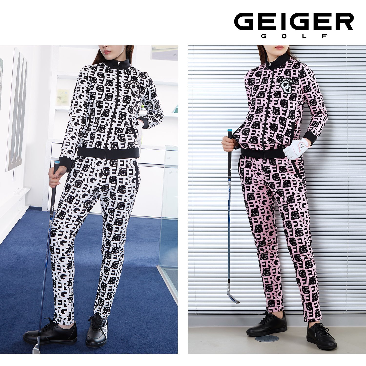 ○ [론칭가 239,000원]가이거골프 여성 시그니처 GG로고 골프 셋업