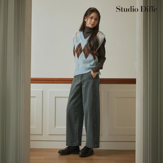 스튜디오디페 26FW 볼륨 절개 기모 데님 2종 2