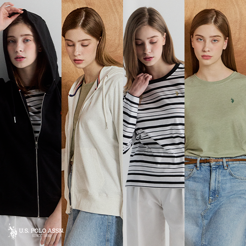[U.S POLO ASSN.] 26 후드집업+라운드티셔츠 3종 여성
