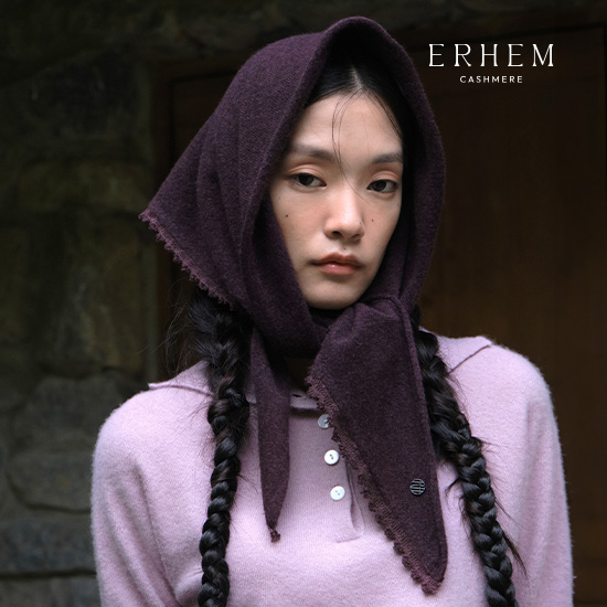 26F/W 캐시미어 100 트리밍 레이스 머플러 1종 3