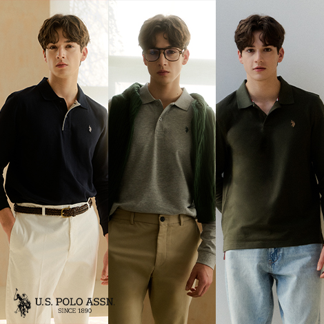 [U.S POLO ASSN.] 26 라이크라® 긴팔 카라티 3종 남성