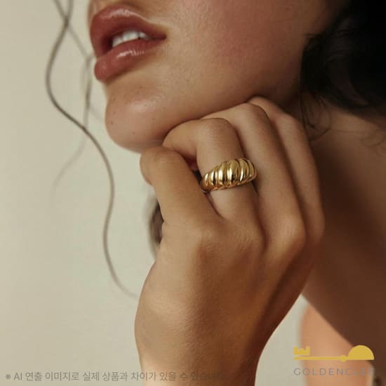 골든클레프 18K 크루아상 반지