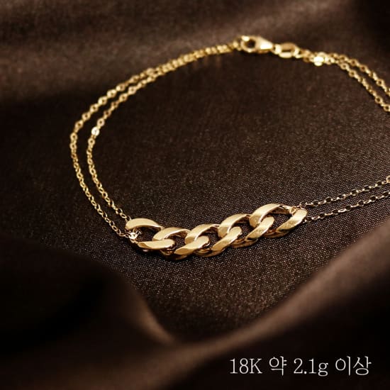 골든클레프 18K 커브 펜던트 팔찌 3