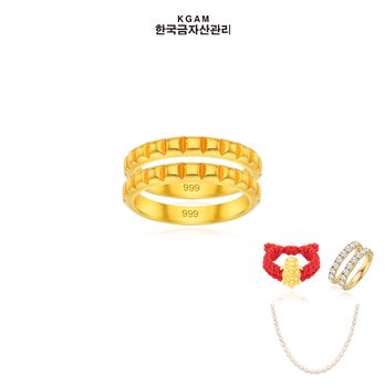 (방송에서만)[한국금자산관리] KGAM 24K 순금 골드브릭 쌍지+추가
