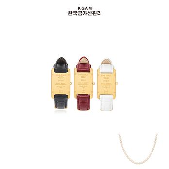 (방송에서만)[한국금자산관리] KGAM 24K 타임피스 골드 소가죽팔찌+추가