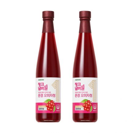 핑크넘버원 문경 생오미자청 500mlx2병